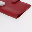 LOUIS VUITTON Epi Agenda Day Planner Cover 2 Set Red Brown LV Auth 151146-16