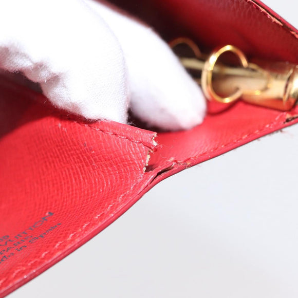 LOUIS VUITTON Epi Agenda Day Planner Cover 2 Set Red Brown LV Auth 151146