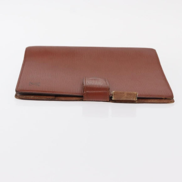 LOUIS VUITTON Epi Agenda Day Planner Cover 2 Set Red Brown LV Auth 151146