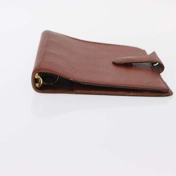 LOUIS VUITTON Epi Agenda Day Planner Cover 2 Set Red Brown LV Auth 151146