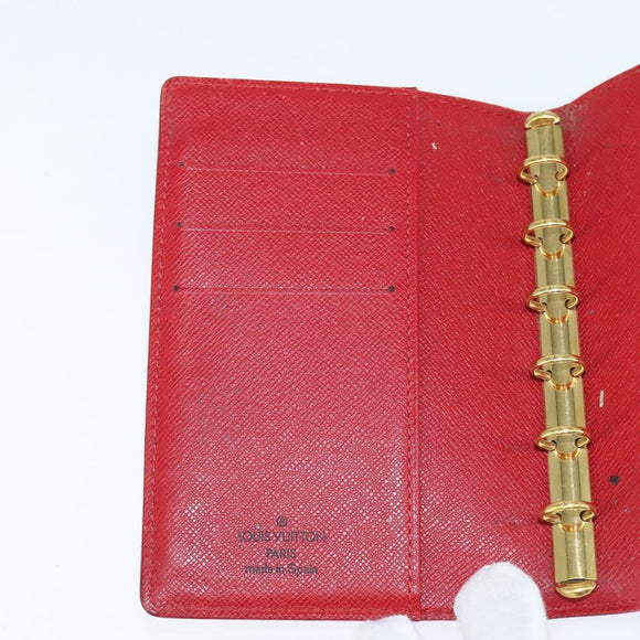LOUIS VUITTON Epi Agenda PM Day Planner Cover Red R20057 LV Auth 151147