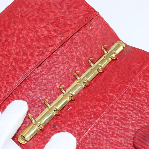 LOUIS VUITTON Epi Agenda PM Day Planner Cover Red R20057 LV Auth 151147