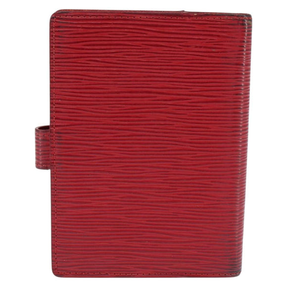 LOUIS VUITTON Epi Agenda PM Day Planner Cover Red R20057 LV Auth 151147