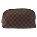 LOUIS VUITTON Damier Ebene Trousse Toilette25 Clutch Bag N47624 LV Auth 151153-13