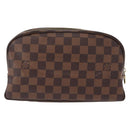 LOUIS VUITTON Damier Ebene Trousse Toilette25 Clutch Bag N47624 LV Auth 151153-2
