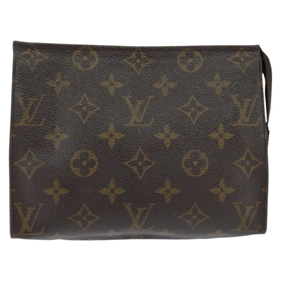 LOUIS VUITTON Monogram Poche Toilette 19 Pouch M47544 LV Auth 151166