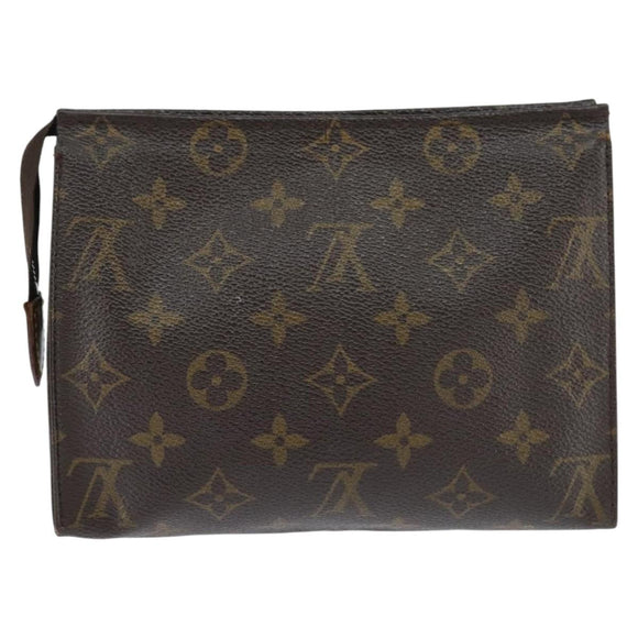 LOUIS VUITTON Monogram Poche Toilette 19 Pouch M47544 LV Auth 151166