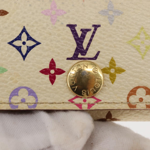 LOUIS VUITTON Monogram Multicolor Multicles 4 Key Case White M93731 Auth 151171