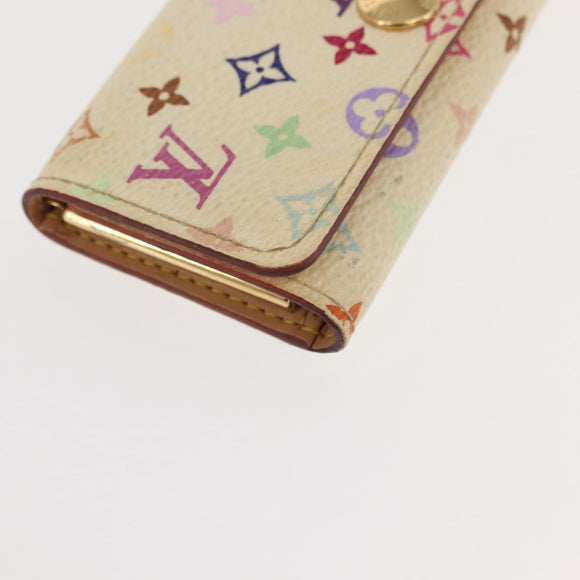 LOUIS VUITTON Monogram Multicolor Multicles 4 Key Case White M93731 Auth 151171
