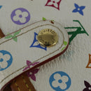 LOUIS VUITTON Multicolor Porte Monnaie Viennois Wallet White M92987 Auth 151172-8