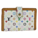 LOUIS VUITTON Multicolor Porte Monnaie Viennois Wallet White M92987 Auth 151172-13