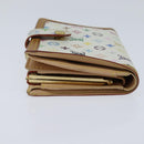 LOUIS VUITTON Multicolor Porte Monnaie Viennois Wallet White M92987 Auth 151172-3