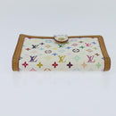LOUIS VUITTON Multicolor Porte Monnaie Viennois Wallet White M92987 Auth 151172-6