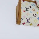LOUIS VUITTON Multicolor Porte Monnaie Viennois Wallet White M92987 Auth 151172-7