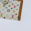 LOUIS VUITTON Multicolor Porte Monnaie Viennois Wallet White M92987 Auth 151172-14