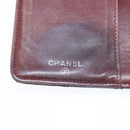 CHANEL Matelasse Long Wallet Lamb Skin Black Silver CC Auth 151173-14