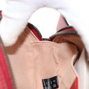 GUCCI GG Marmont Waist Bag Leather Red Gold 476434 Auth 151177M-21