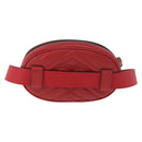 GUCCI GG Marmont Waist Bag Leather Red Gold 476434 Auth 151177M-2