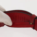 GUCCI GG Marmont Waist Bag Leather Red Gold 476434 Auth 151177M-9