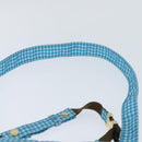 FENDI Mamma Baguette Shoulder Bag Nylon 2way Blue Gold Auth 151178-10