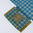 FENDI Mamma Baguette Shoulder Bag Nylon 2way Blue Gold Auth 151178-18