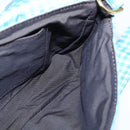 FENDI Mamma Baguette Shoulder Bag Nylon 2way Blue Gold Auth 151178-21