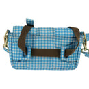 FENDI Mamma Baguette Shoulder Bag Nylon 2way Blue Gold Auth 151178-3