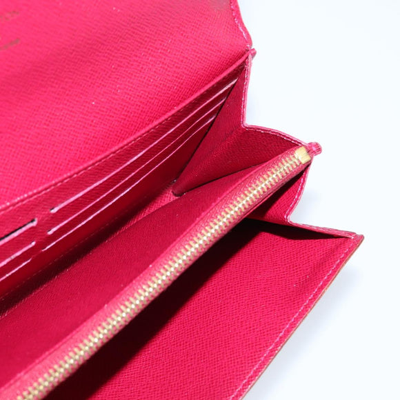 LOUIS VUITTON Multicolor Portefeuille Sarah Long White M93532 LV Auth 151180