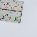 LOUIS VUITTON Multicolor Portefeuille Sarah Long White M93532 LV Auth 151180-14