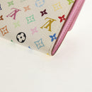 LOUIS VUITTON Multicolor Portefeuille Sarah Long White M93532 LV Auth 151181V-17