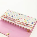 LOUIS VUITTON Multicolor Portefeuille Sarah Long White M93532 LV Auth 151181V-9