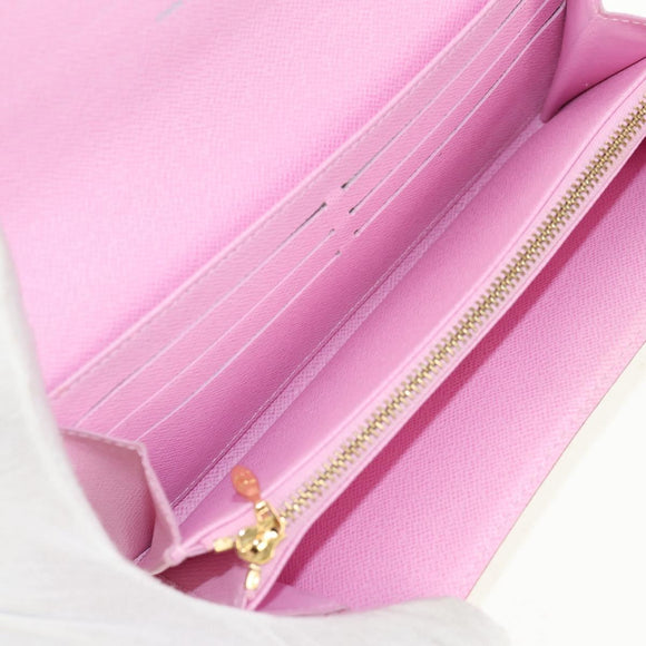 LOUIS VUITTON Multicolor Portefeuille Sarah Long White M93532 LV Auth 151181V