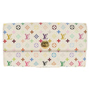 LOUIS VUITTON Multicolor Portefeuille Sarah Long White M93532 LV Auth 151181V-13
