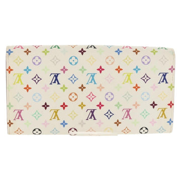 LOUIS VUITTON Multicolor Portefeuille Sarah Long White M93532 LV Auth 151181V - 0