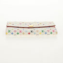 LOUIS VUITTON Multicolor Portefeuille Sarah Long White M93532 LV Auth 151181V-6