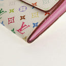 LOUIS VUITTON Multicolor Portefeuille Sarah Long White M93532 LV Auth 151181V-15
