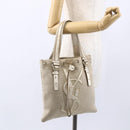 SAINT LAURENT Kahala Tote Bag Canvas Gold Tone 123435 Auth 151183-21