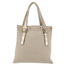 SAINT LAURENT Kahala Tote Bag Canvas Gold Tone 123435 Auth 151183-3