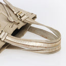 SAINT LAURENT Kahala Tote Bag Canvas Gold Tone 123435 Auth 151183-7