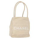 CHANEL Camelia Tote Bag Leather Ivory Gold CC Auth 151193V-1