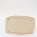 CHANEL Camelia Tote Bag Leather Ivory Gold CC Auth 151193V-10