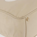 CHANEL Camelia Tote Bag Leather Ivory Gold CC Auth 151193V-11