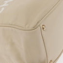CHANEL Camelia Tote Bag Leather Ivory Gold CC Auth 151193V-13