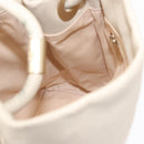 CHANEL Camelia Tote Bag Leather Ivory Gold CC Auth 151193V-19