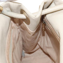 CHANEL Camelia Tote Bag Leather Ivory Gold CC Auth 151193V-20