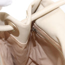 CHANEL Camelia Tote Bag Leather Ivory Gold CC Auth 151193V-21