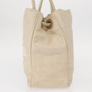 CHANEL Camelia Tote Bag Leather Ivory Gold CC Auth 151193V-5