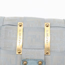 FENDI Zucca Canvas Hand Bag Light Blue Gold Auth 151194V-15