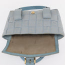 FENDI Zucca Canvas Hand Bag Light Blue Gold Auth 151194V-17