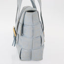 FENDI Zucca Canvas Hand Bag Light Blue Gold Auth 151194V-4